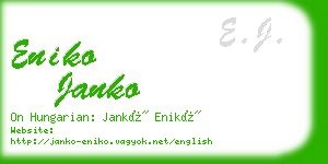 eniko janko business card